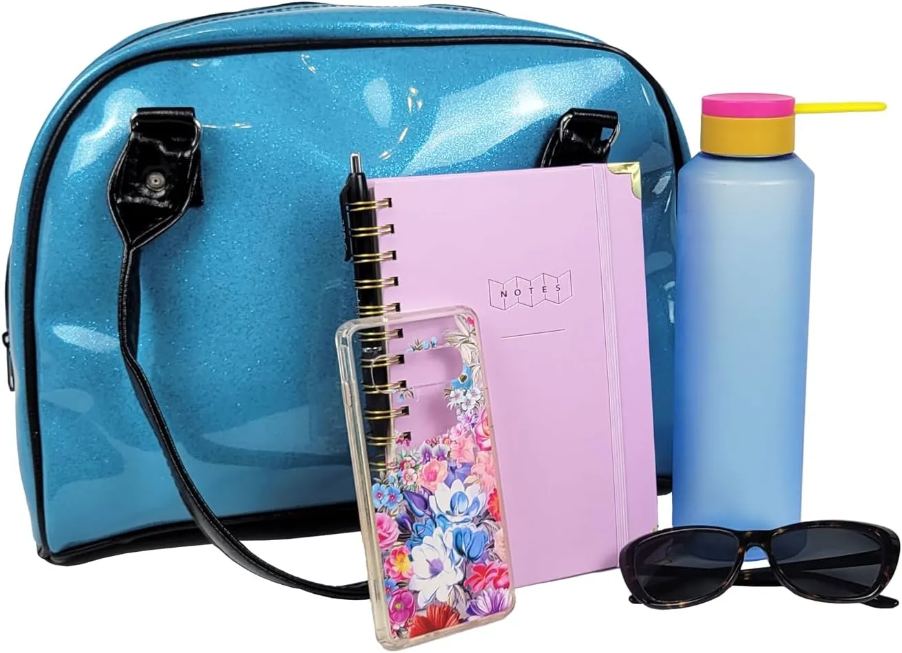 Dazzling, Colorful, Sparkly, Faux Patent Leather, Large, Shiny, Handbag, Travel Bag, Satchel, Fav Tote