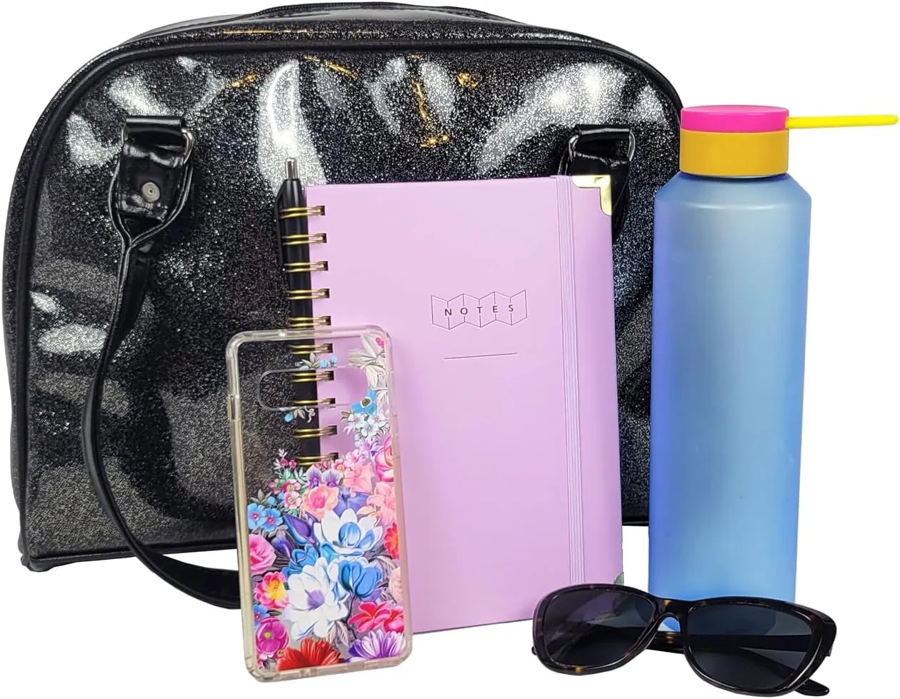 Dazzling, Colorful, Sparkly, Faux Patent Leather, Large, Shiny, Handbag, Travel Bag, Satchel, Fav Tote