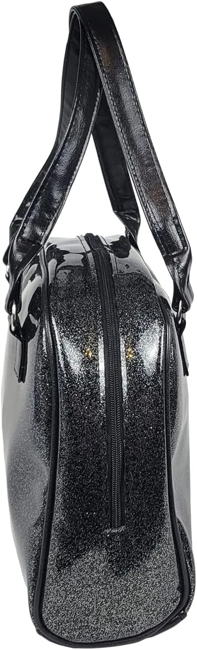 Dazzling, Colorful, Sparkly, Faux Patent Leather, Large, Shiny, Handbag, Travel Bag, Satchel, Fav Tote
