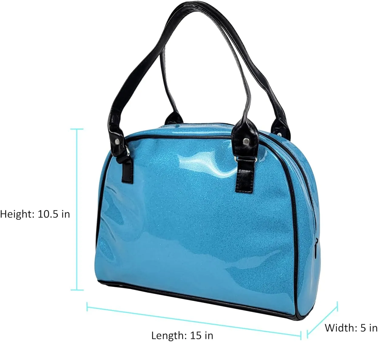 Dazzling, Colorful, Sparkly, Faux Patent Leather, Large, Shiny, Handbag, Travel Bag, Satchel, Fav Tote