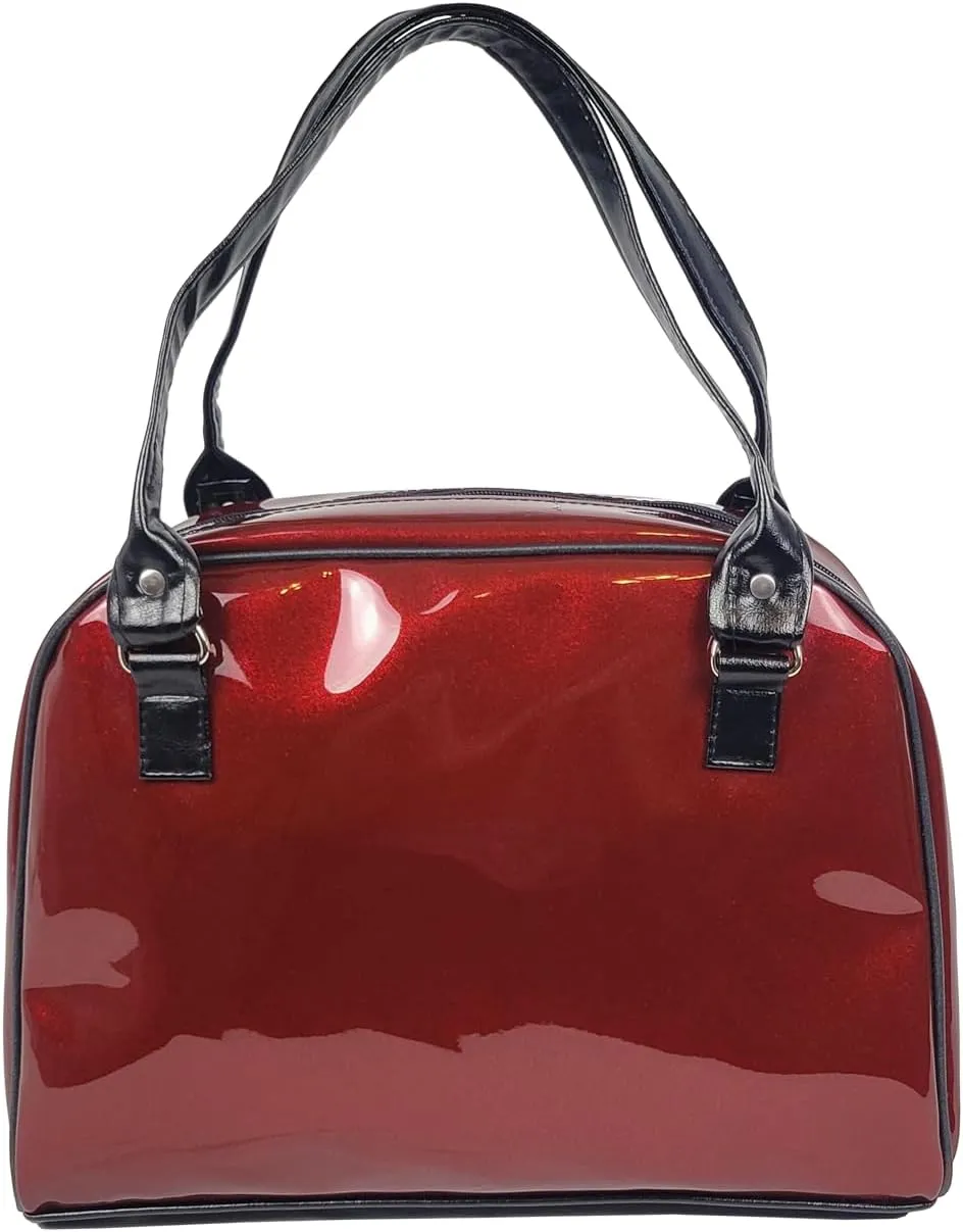 Dazzling, Colorful, Sparkly, Faux Patent Leather, Large, Shiny, Handbag, Travel Bag, Satchel, Fav Tote