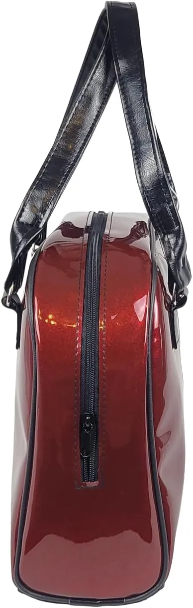 Dazzling, Colorful, Sparkly, Faux Patent Leather, Large, Shiny, Handbag, Travel Bag, Satchel, Fav Tote