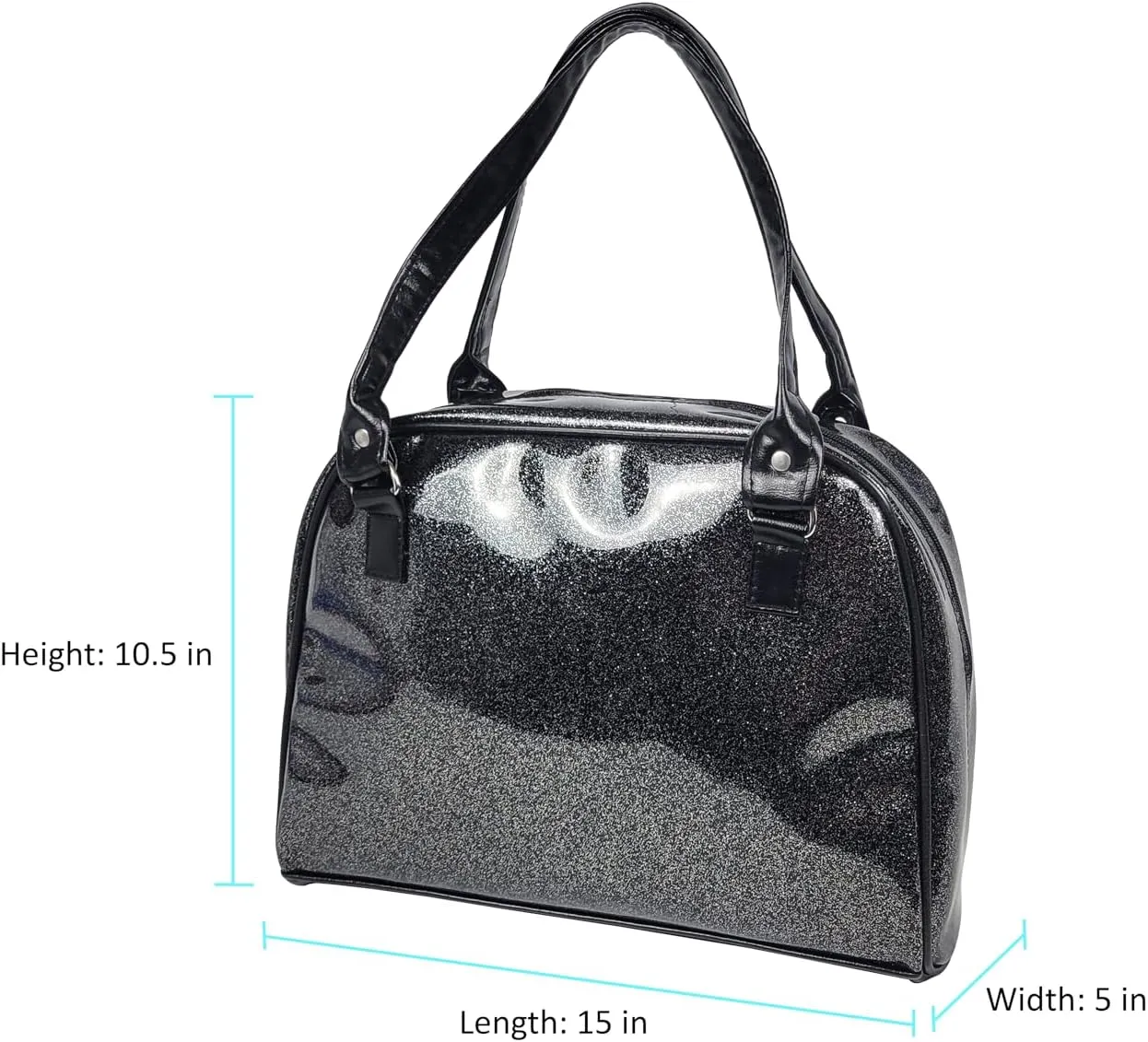 Dazzling, Colorful, Sparkly, Faux Patent Leather, Large, Shiny, Handbag, Travel Bag, Satchel, Fav Tote