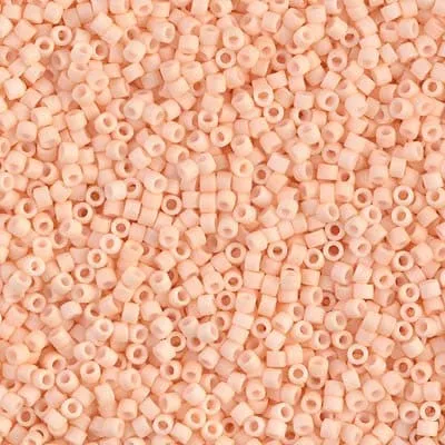 DB 1512, Matte Opaque Lt. Peach - Miyuki Delica Beads - Size 11 - 5 grams - Japanese Cylinder Seed Beads - Wholesale & Retail - Pastel Pink