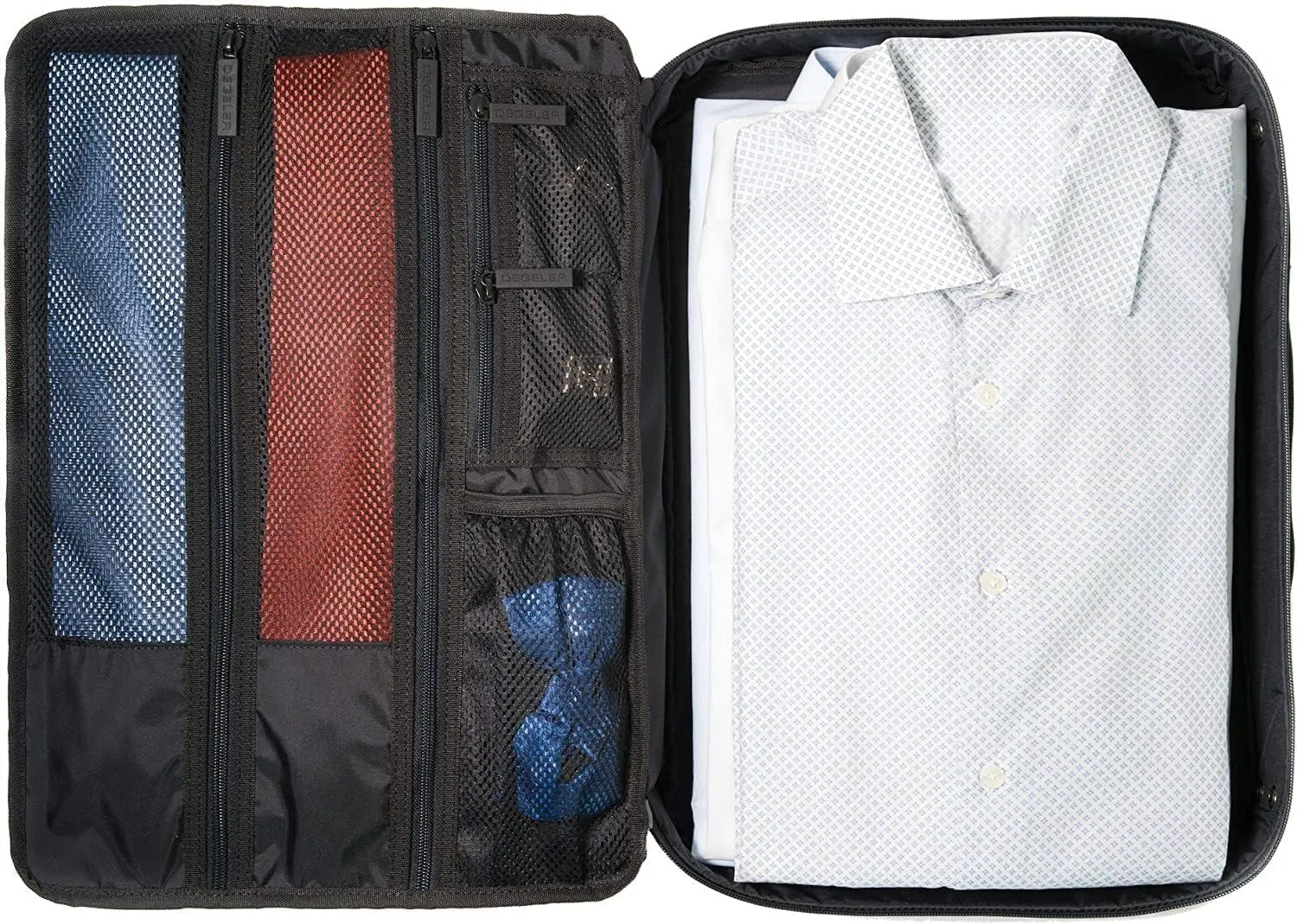 DEGELER® Shirt Bag for crease & wrinkle-free traveling with dress shirts & blouses – Garment bag & Packing Organizer for carry-on luggage accessory – black
