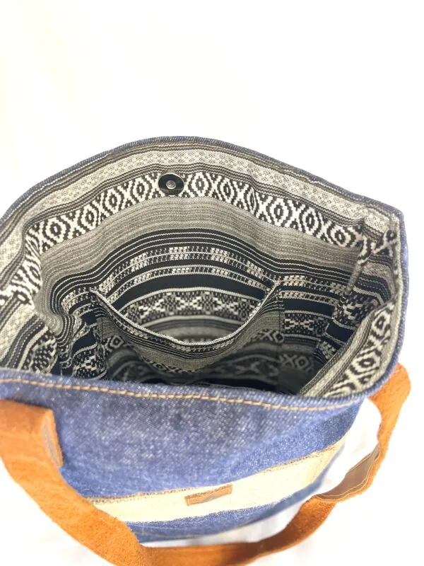 Denim & Burlap Bucket
