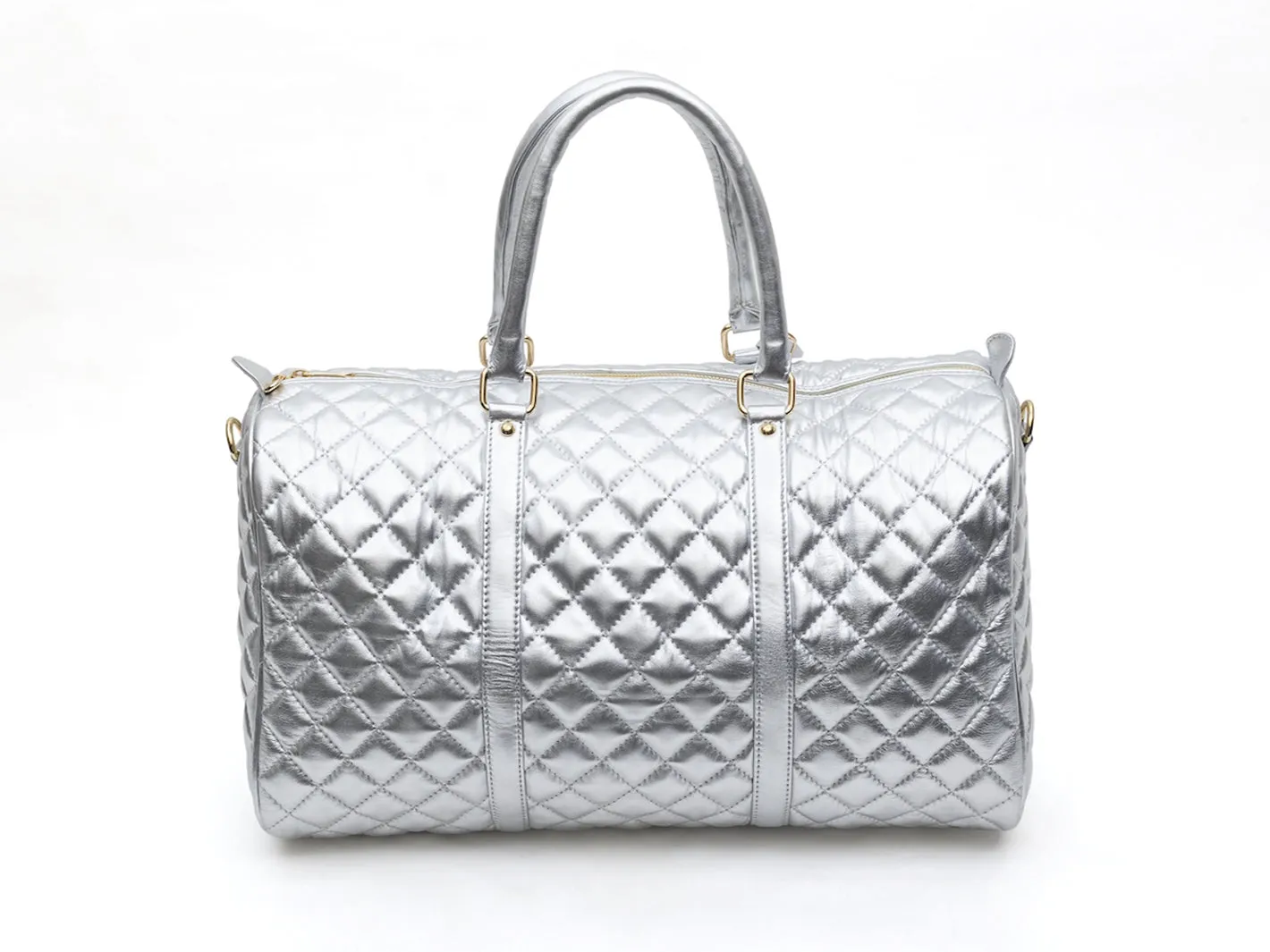 Diamond Quilted Classic Weekender Tote Bag