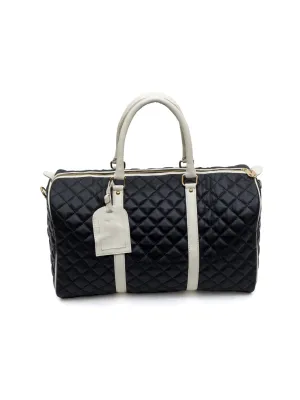 Diamond Quilted Classic Weekender Tote Bag