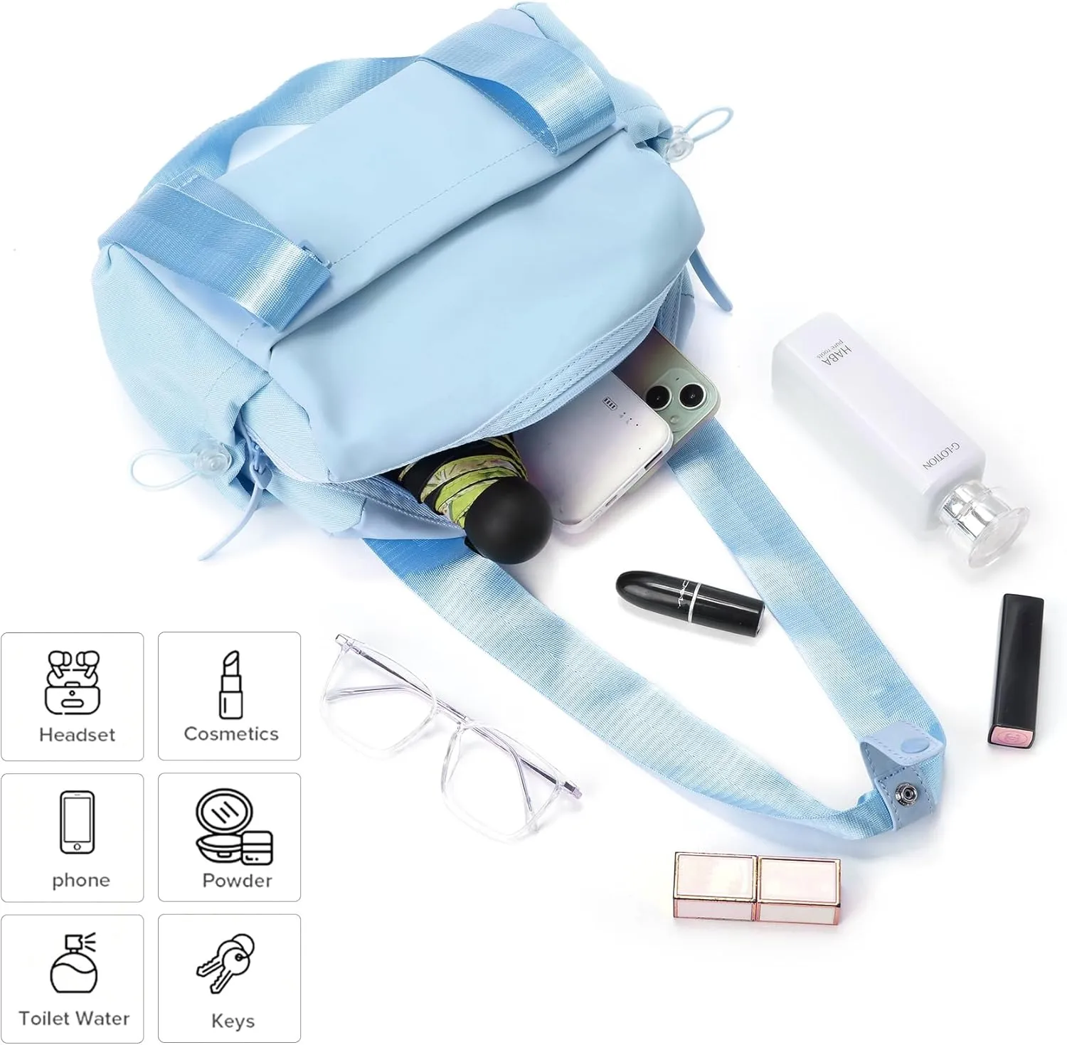 Didida Small Gym Bag for Women Girls,Waterproof Mini Gym Bag with Wet Compartment,Small Duffle Bag for Workout Sport Travel Weekender,Blue