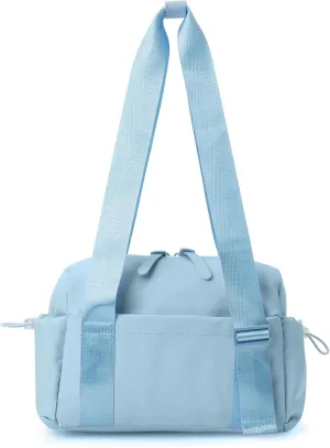 Didida Small Gym Bag for Women Girls,Waterproof Mini Gym Bag with Wet Compartment,Small Duffle Bag for Workout Sport Travel Weekender,Blue