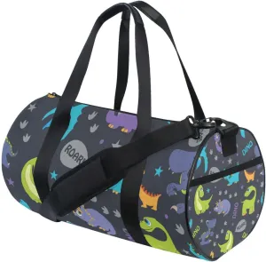 Dinosaurs Roaring Pterodactyl Triceratops Stegosaurus Portable Gym Bag, Travel Bag, Luggage bag, Sports Bag, Toiletry Bag with Handles, Detachable Shoulder Strap 17.6 x 9 x 9 inch