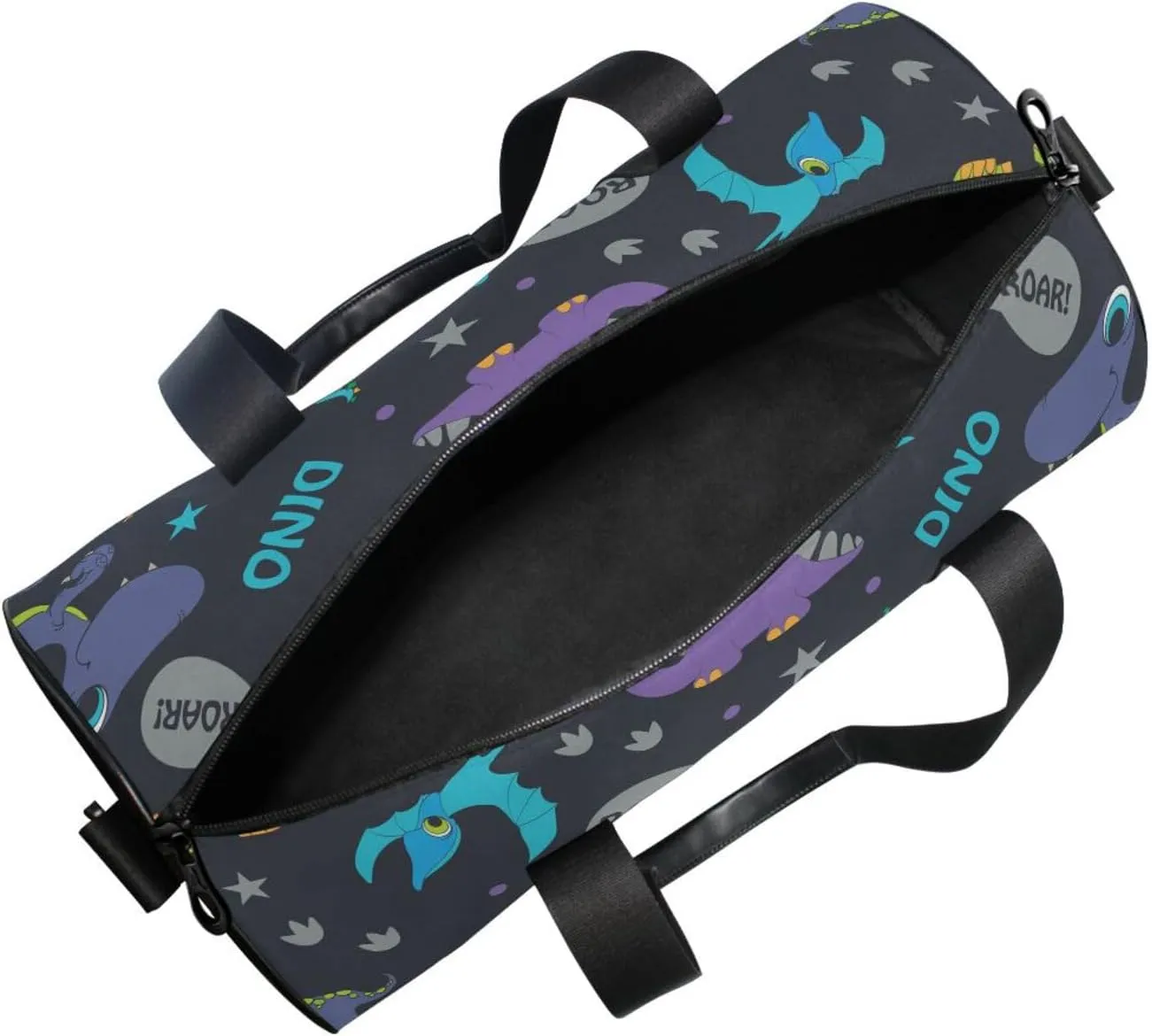 Dinosaurs Roaring Pterodactyl Triceratops Stegosaurus Portable Gym Bag, Travel Bag, Luggage bag, Sports Bag, Toiletry Bag with Handles, Detachable Shoulder Strap 17.6 x 9 x 9 inch