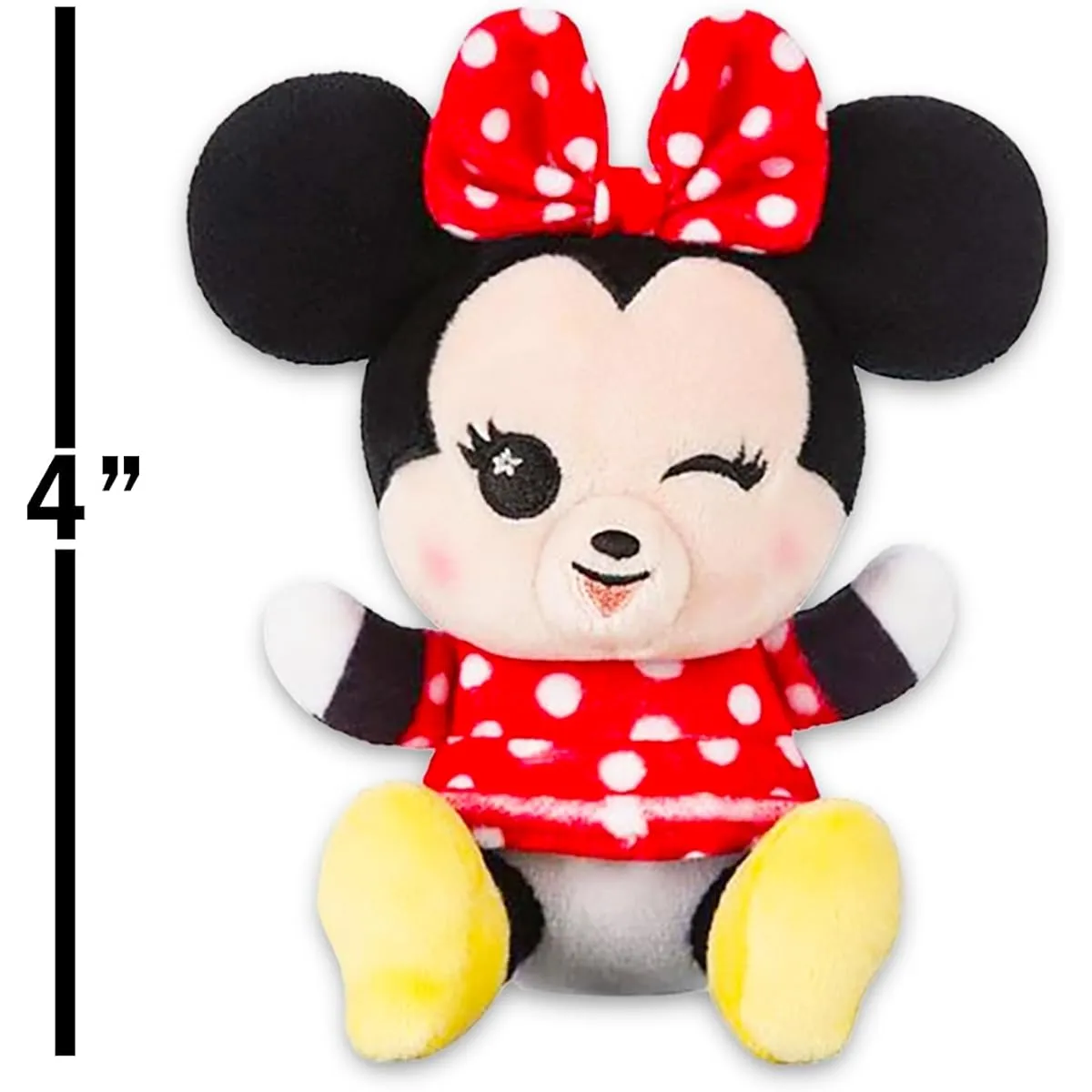Disney Mickey & Minnie Mouse Wishables Plush - 2 Piece Set with 4" Mickey & Minnie Dolls, Stickers and More | Party Favors Bundle (Birthday Party Supplies)