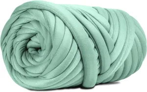 DIY, 2.2 LBS of Soft Polyester Bulky Yarn for Hand Knitting Blanket, Pillow, Handbag, Minty Green, 41.5 Yards, Arm Knitting Yarn for Chunky Braided Knot Throw Blanket, Weave Craft Crochet