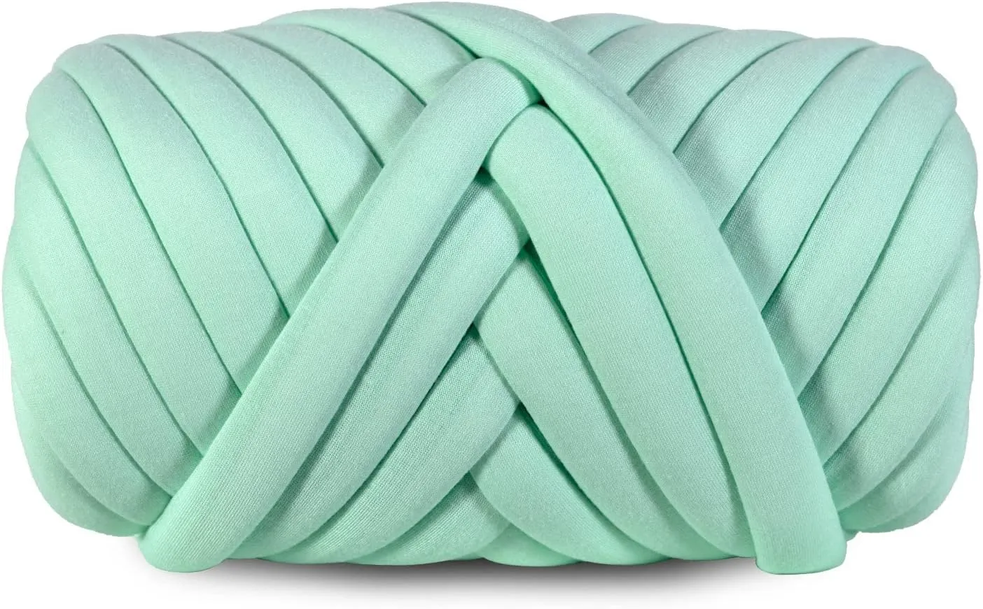 DIY, 2.2 LBS of Soft Polyester Bulky Yarn for Hand Knitting Blanket, Pillow, Handbag, Minty Green, 41.5 Yards, Arm Knitting Yarn for Chunky Braided Knot Throw Blanket, Weave Craft Crochet