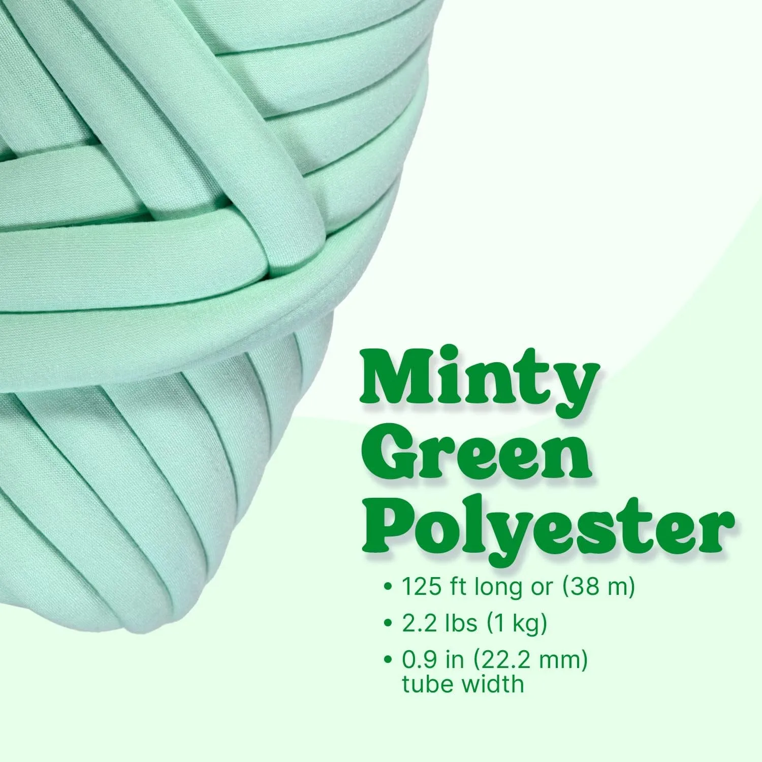 DIY, 2.2 LBS of Soft Polyester Bulky Yarn for Hand Knitting Blanket, Pillow, Handbag, Minty Green, 41.5 Yards, Arm Knitting Yarn for Chunky Braided Knot Throw Blanket, Weave Craft Crochet