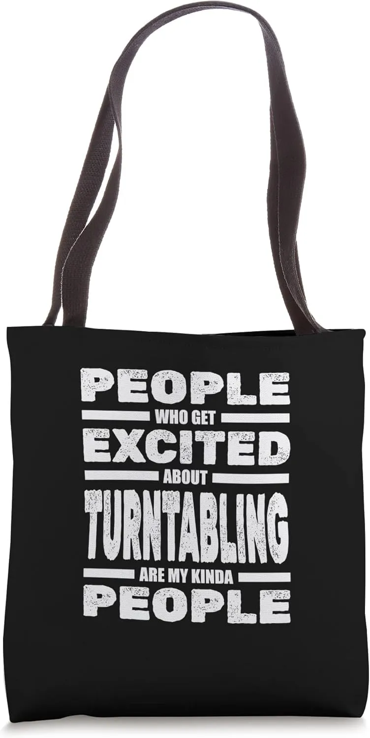 DJ Gear Set Turntable Rave Party - VInyl Disc Jockey DJ Tote Bag
