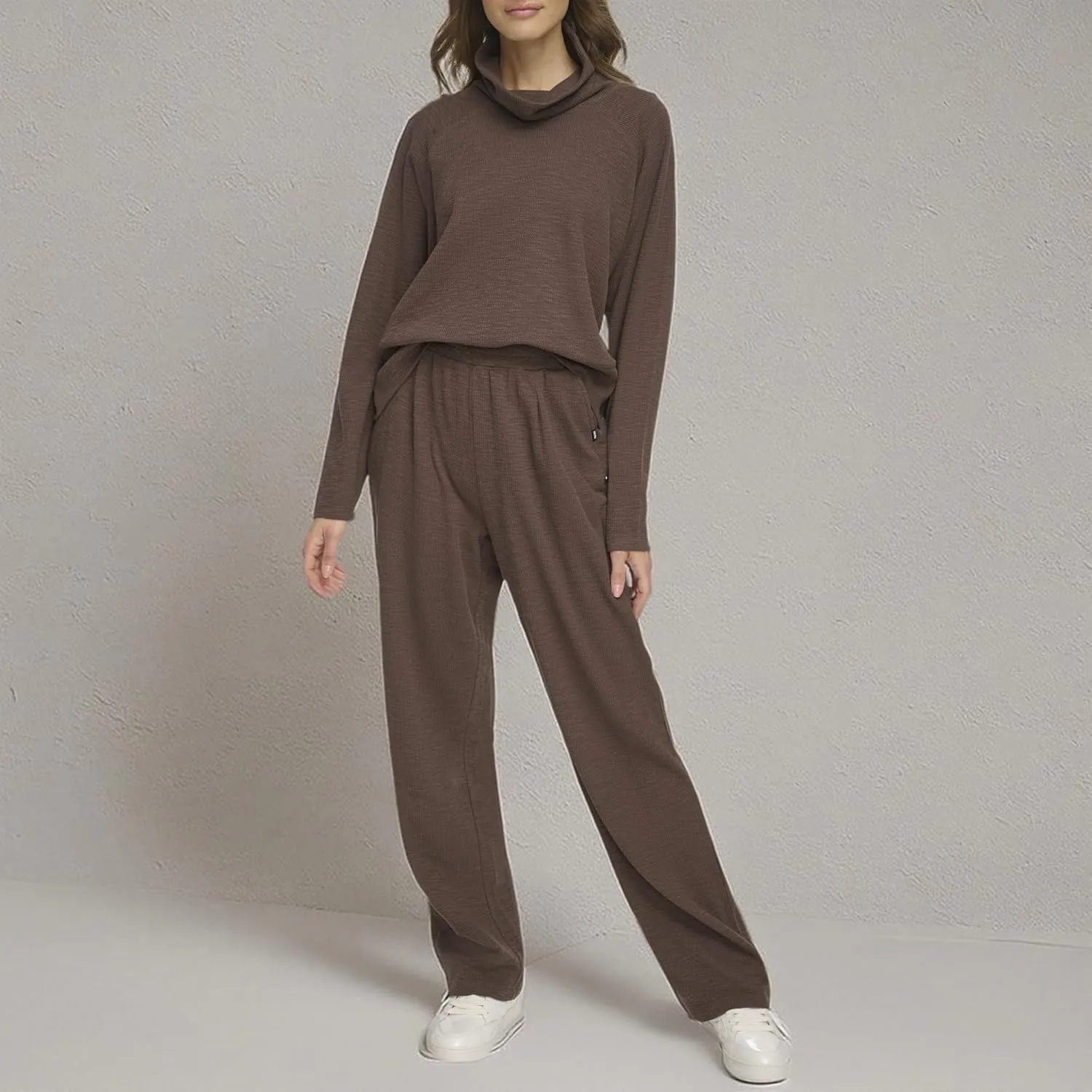 DKNY Women's Performance Pullover Tech Slub Funnel Neck