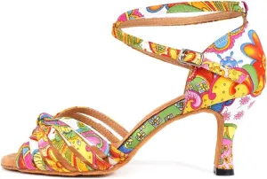 DKZSYIM Women's Professional Latin Dance Shoes Ballroom Wedding Performance Shoes,Model L354