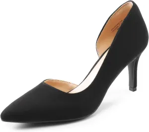 DREAM PAIRS Women's Dress High Heels Pumps Closed Pointed Toe Stiletto D'Orsay Shoes for Wedding Party