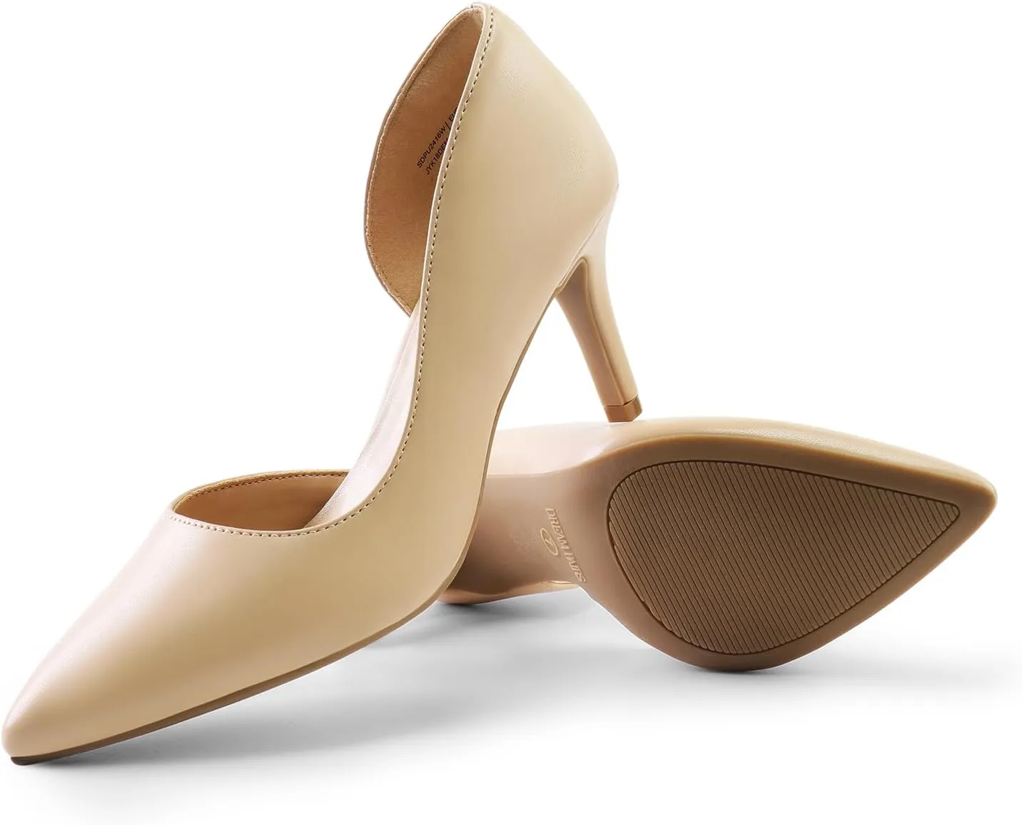 DREAM PAIRS Women's Dress High Heels Pumps Closed Pointed Toe Stiletto D'Orsay Shoes for Wedding Party