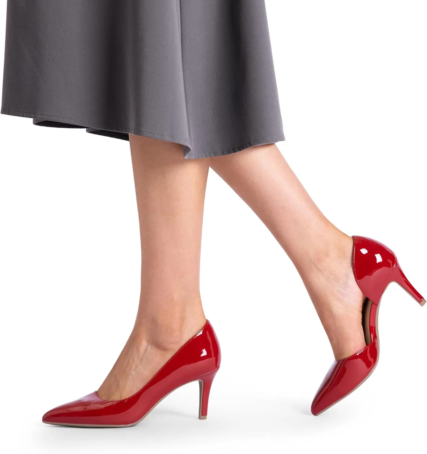 DREAM PAIRS Women's Dress High Heels Pumps Closed Pointed Toe Stiletto D'Orsay Shoes for Wedding Party