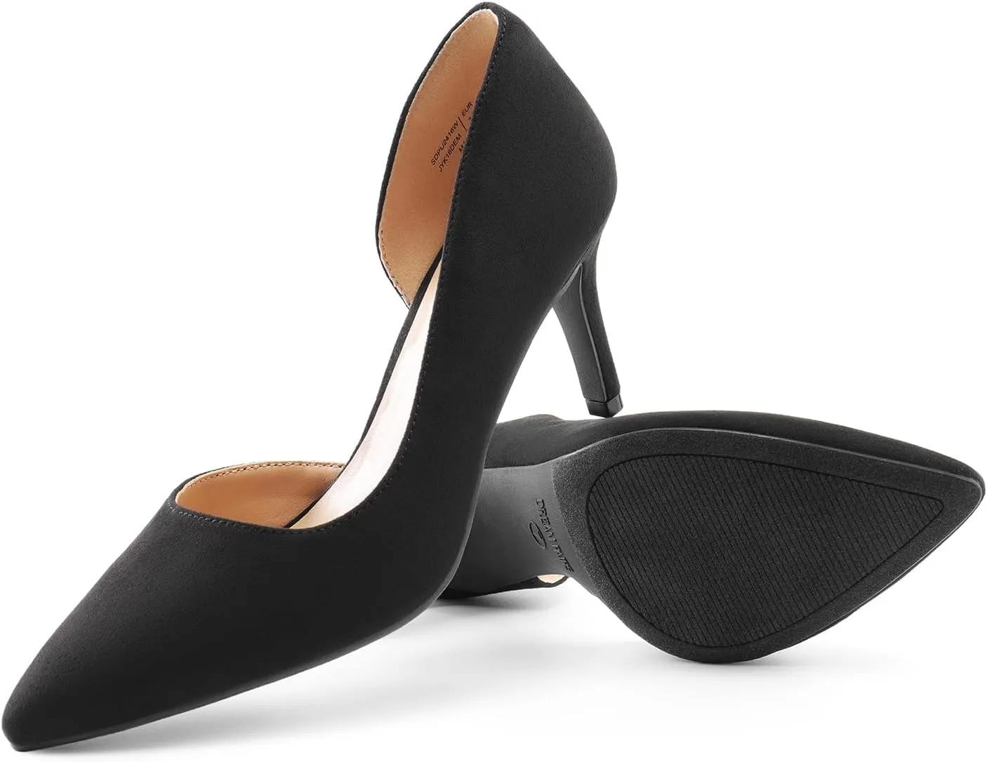 DREAM PAIRS Women's Dress High Heels Pumps Closed Pointed Toe Stiletto D'Orsay Shoes for Wedding Party