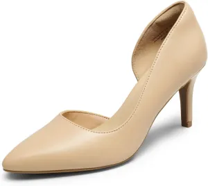 DREAM PAIRS Women's Dress High Heels Pumps Closed Pointed Toe Stiletto D'Orsay Shoes for Wedding Party