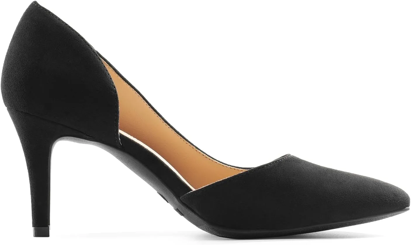 DREAM PAIRS Women's Dress High Heels Pumps Closed Pointed Toe Stiletto D'Orsay Shoes for Wedding Party