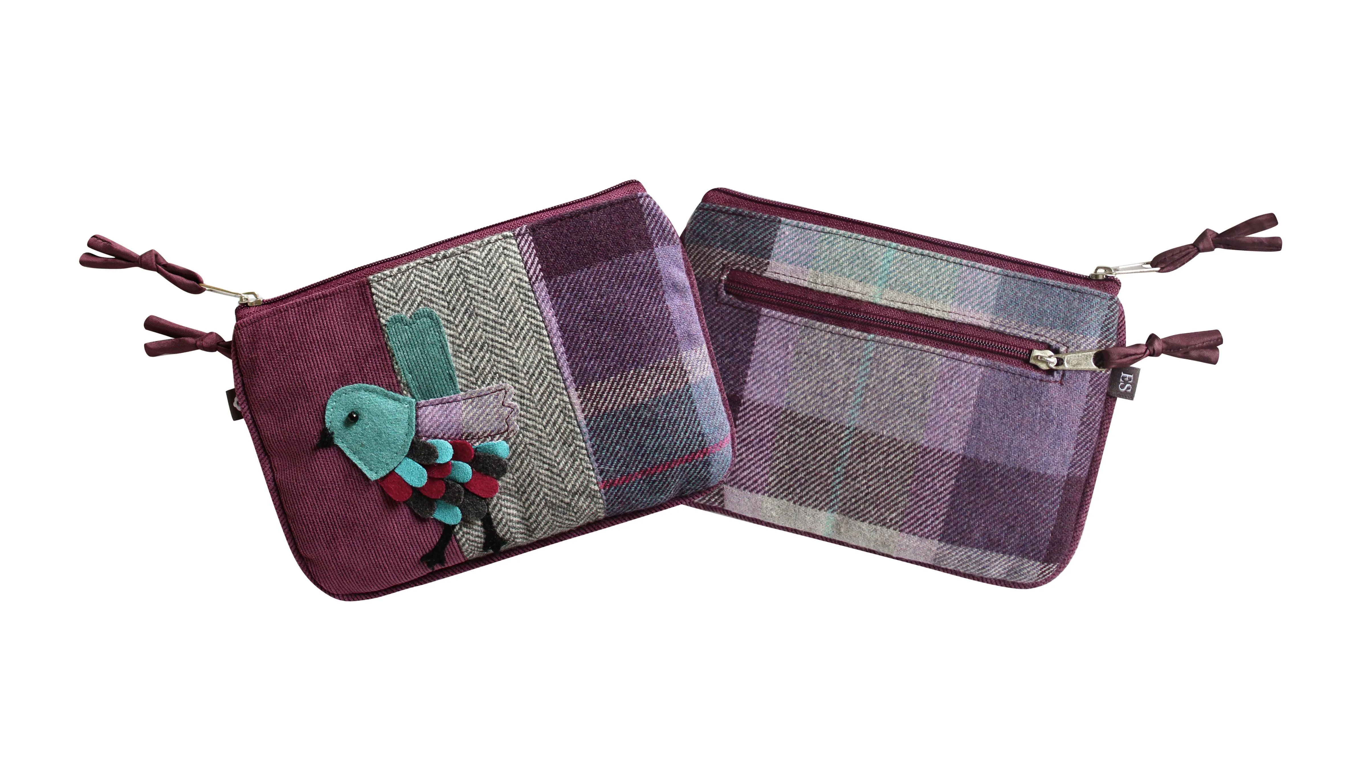 Earth Squared Tweed Applique Juliet Purses