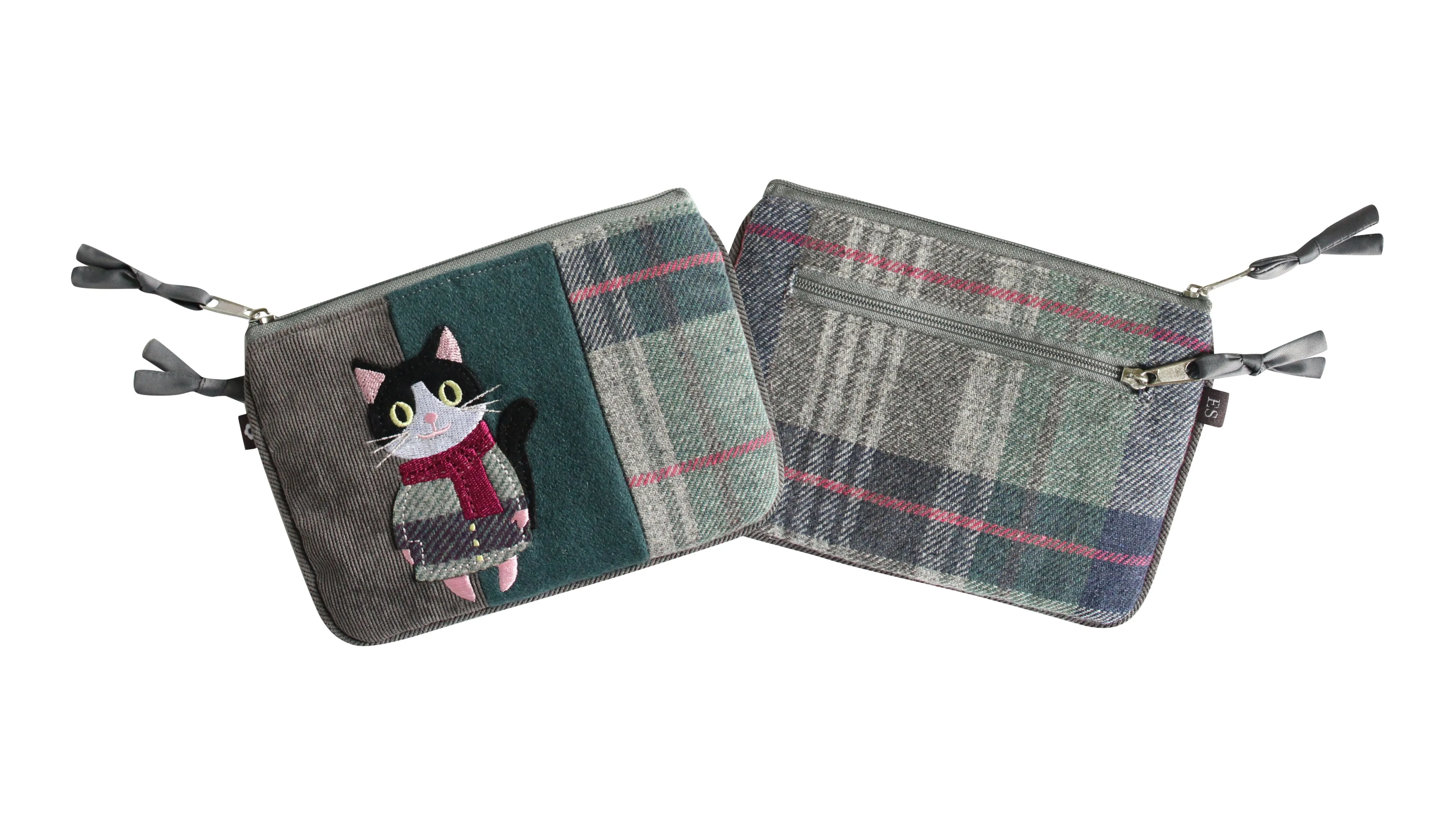 Earth Squared Tweed Applique Juliet Purses