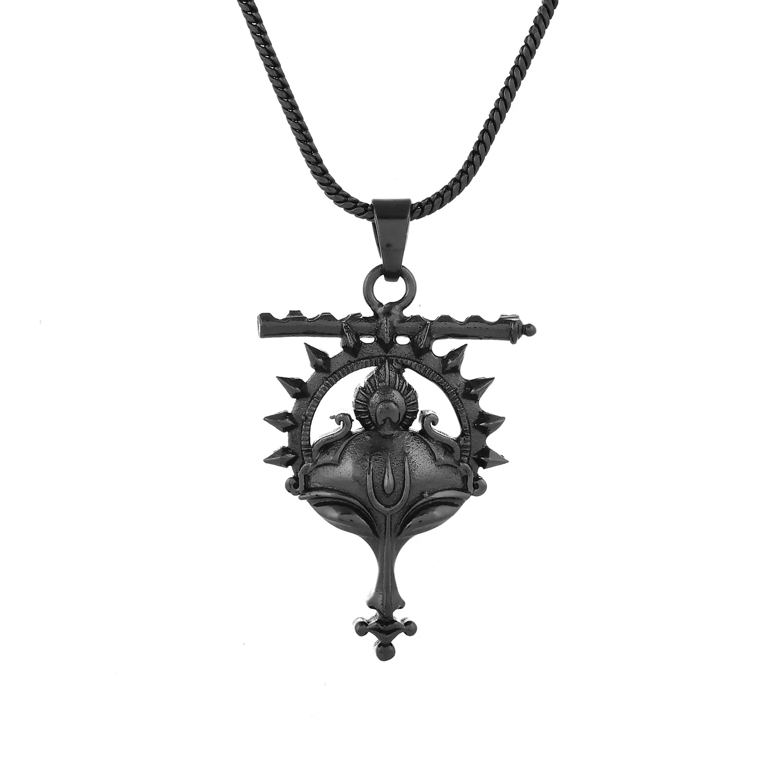 Eclipse Statement Bold Black Mens Pendant