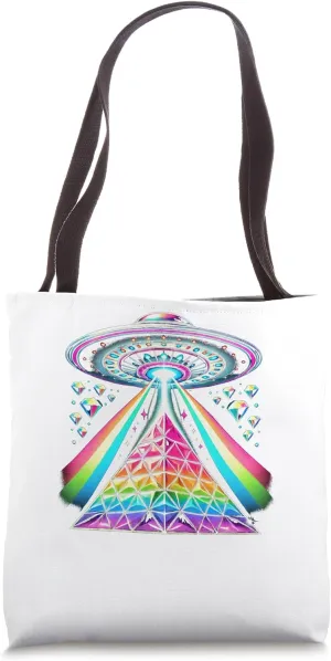 Egypt UFO Alien Relic Triangle Beam Graphic Tote Bag