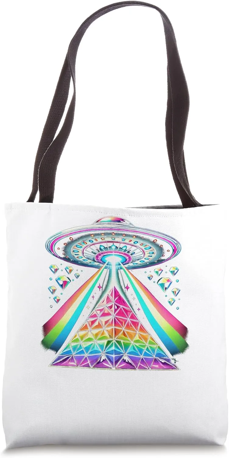 Egypt UFO Alien Relic Triangle Beam Graphic Tote Bag