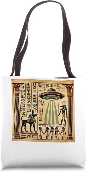 Egypt UFO Book Of Dead With Gods And Guiding Light Tote Bag