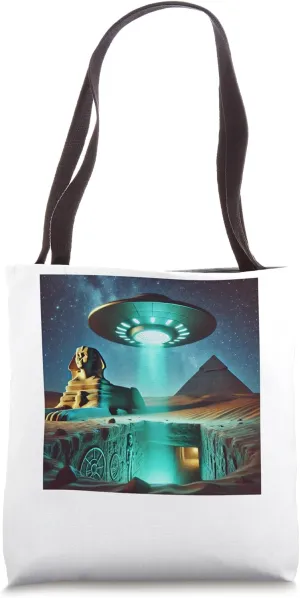 Egypt UFO Chamber Hidden Beneath Ancient Sphinx Tote Bag