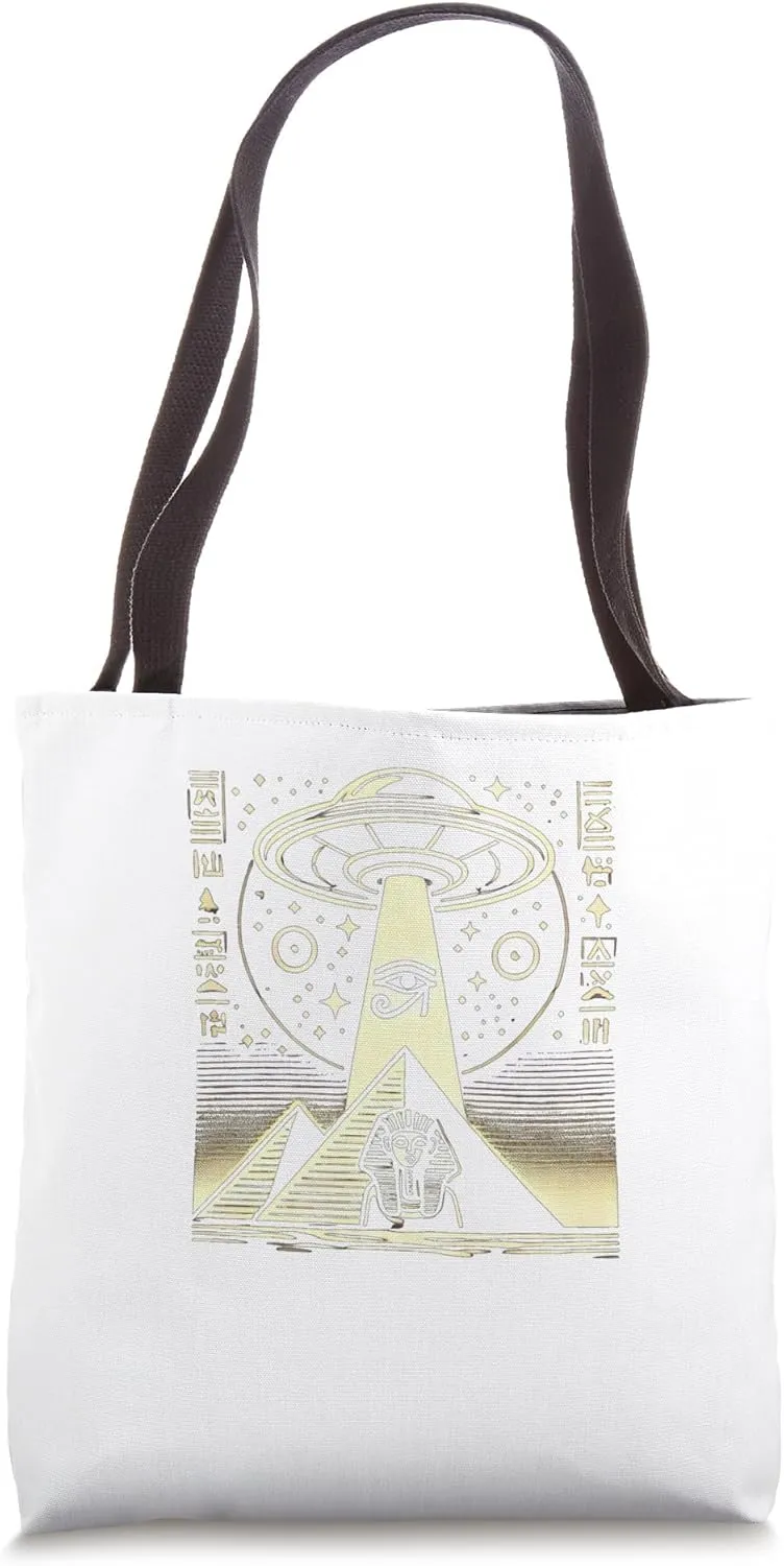 Egypt UFO Eye Of Ra Light Beam Cosmic Graphic Tote Bag