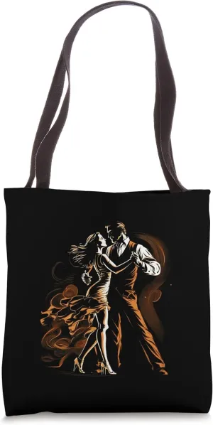Elegant Tango Dance Couple - Passionate Dancers Artwork Tote Bag