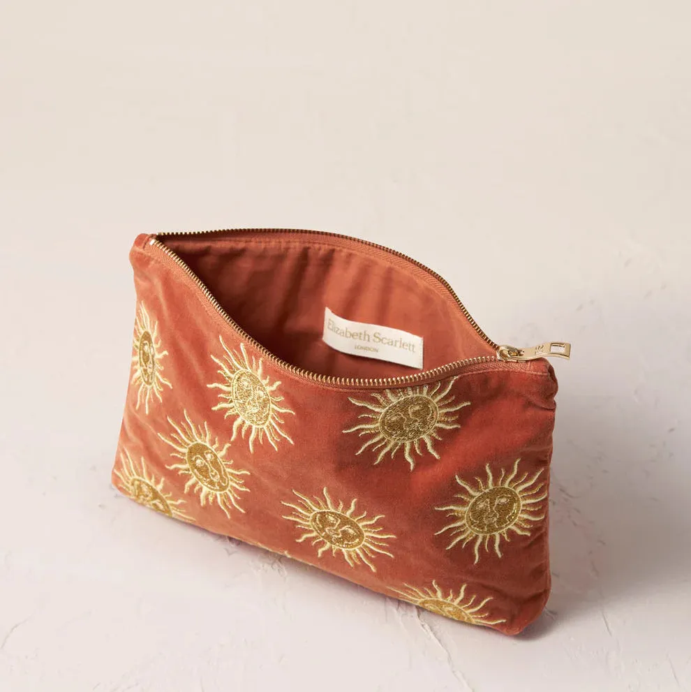Elizabeth Scarlett - Sun Goddess Rust Velvet Everyday Pouch
