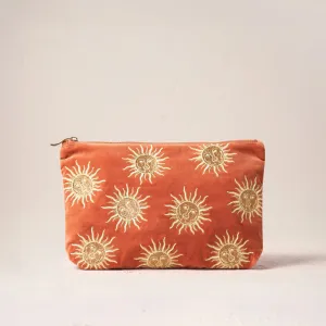 Elizabeth Scarlett - Sun Goddess Rust Velvet Everyday Pouch