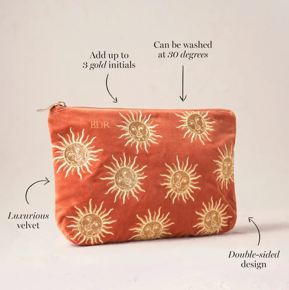 Elizabeth Scarlett - Sun Goddess Rust Velvet Everyday Pouch