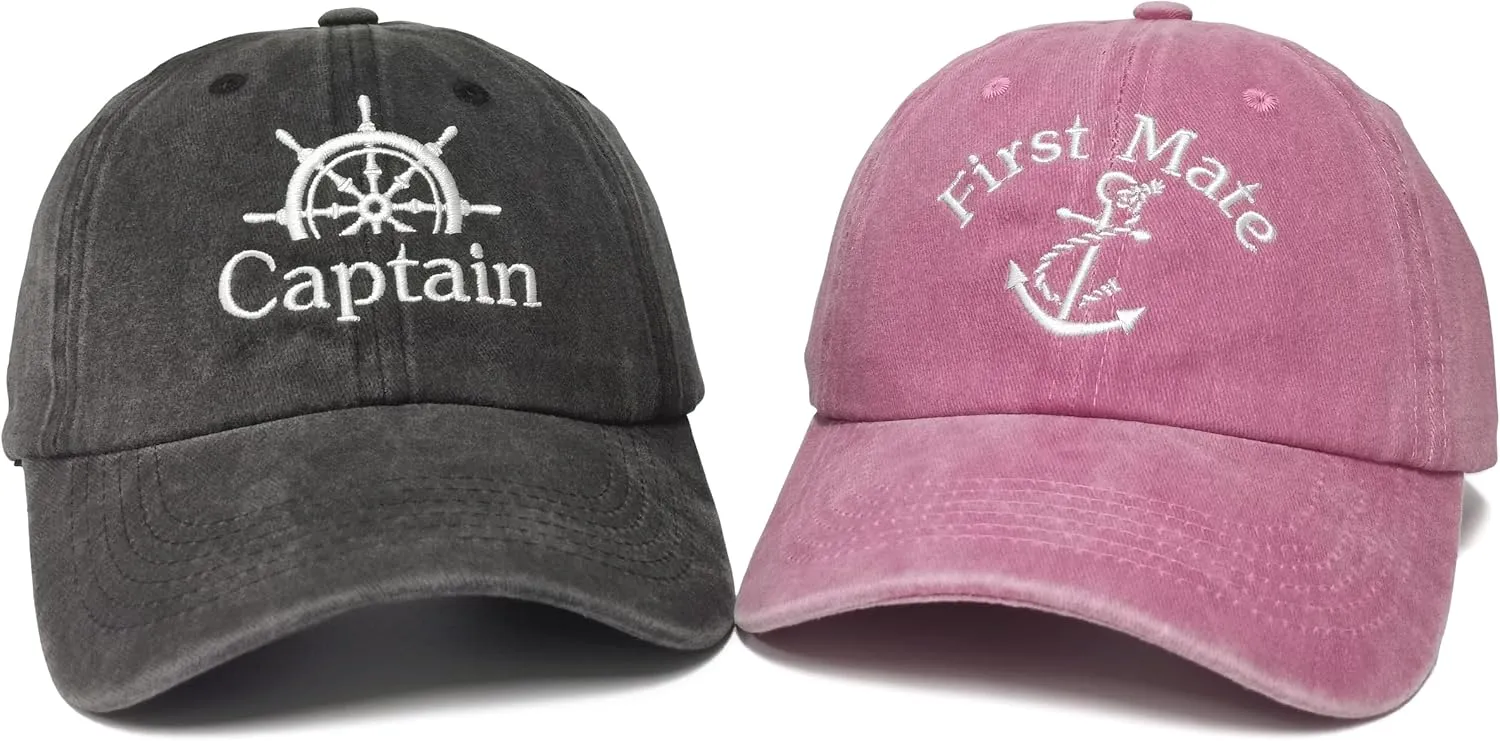Embroidered Captain & First Mate Hats