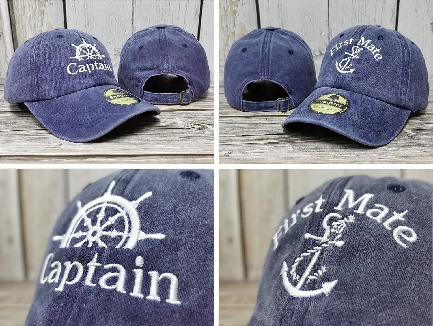 Embroidered Captain & First Mate Hats
