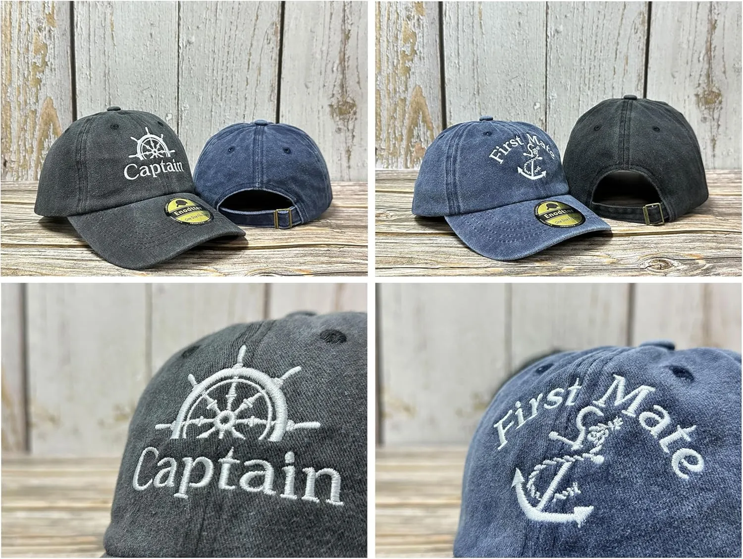 Embroidered Captain & First Mate Hats