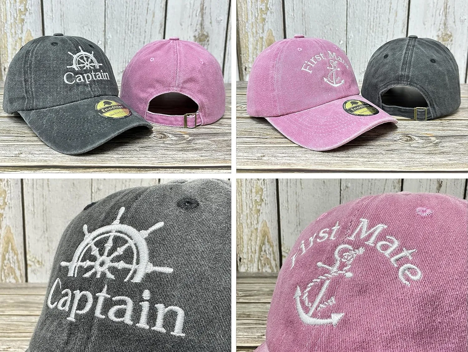 Embroidered Captain & First Mate Hats
