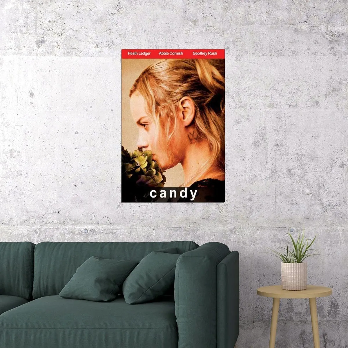 enhighten Candy Movie Abbie Cornish Heath Ledger Geoffrey Rush Tom Budge Wall Art Movie Night Home Decor For Living Room Aesthetic 24x36 Poster