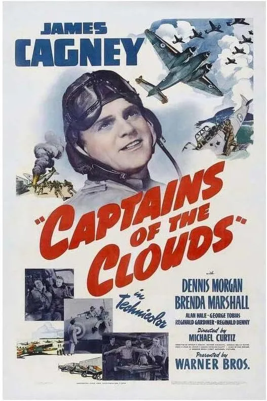 enhighten Captains Of The Clouds Movie James Cagney Dennis Morgan Film Wall Art Print for Theater Movie Night Room Decor 18x24 Poster
