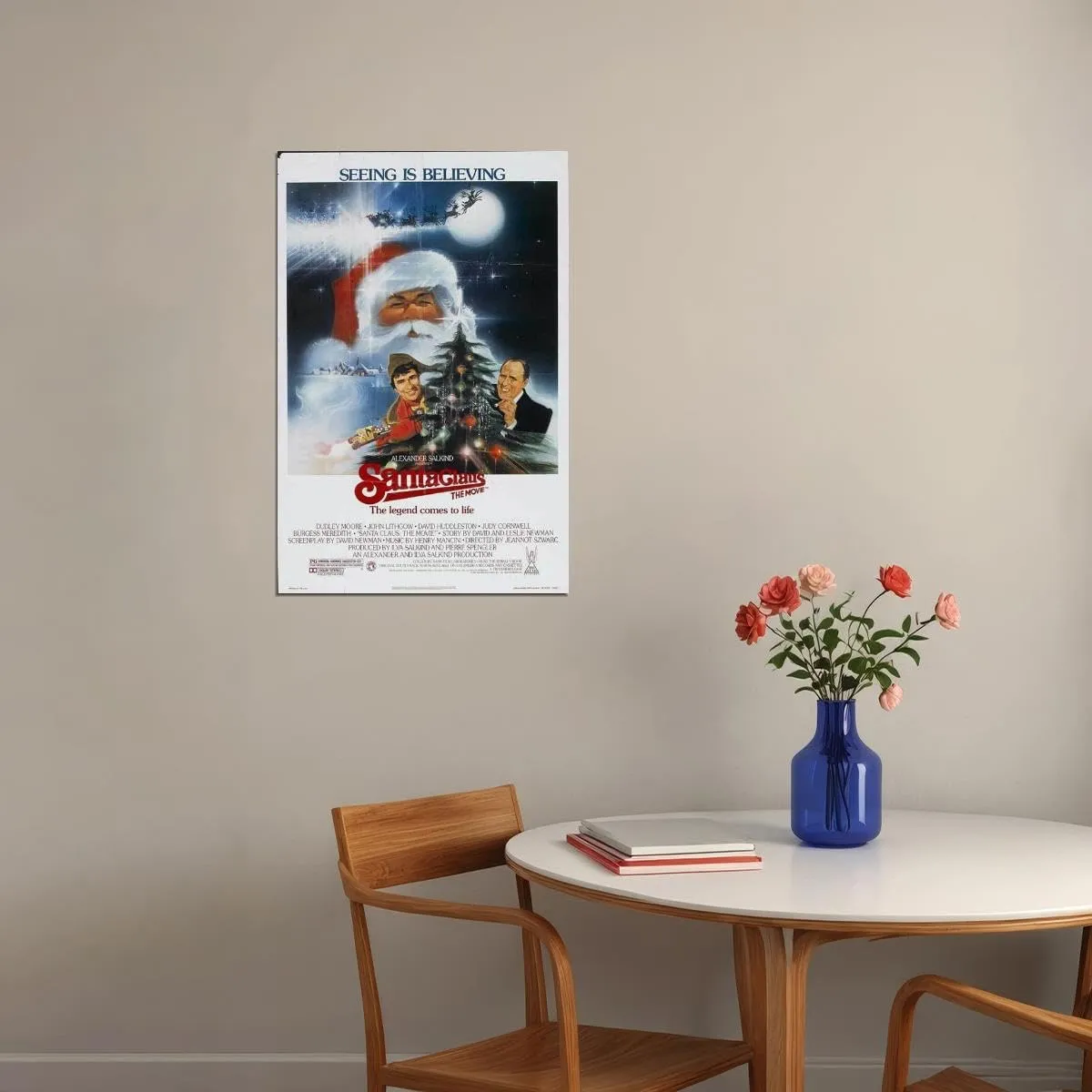 enhighten Santa Claus: The Movie Movie Dudley Moore John Lithgow David Wall Art Movie Night Home Decor For Living Room Aesthetic 24x36 Poster