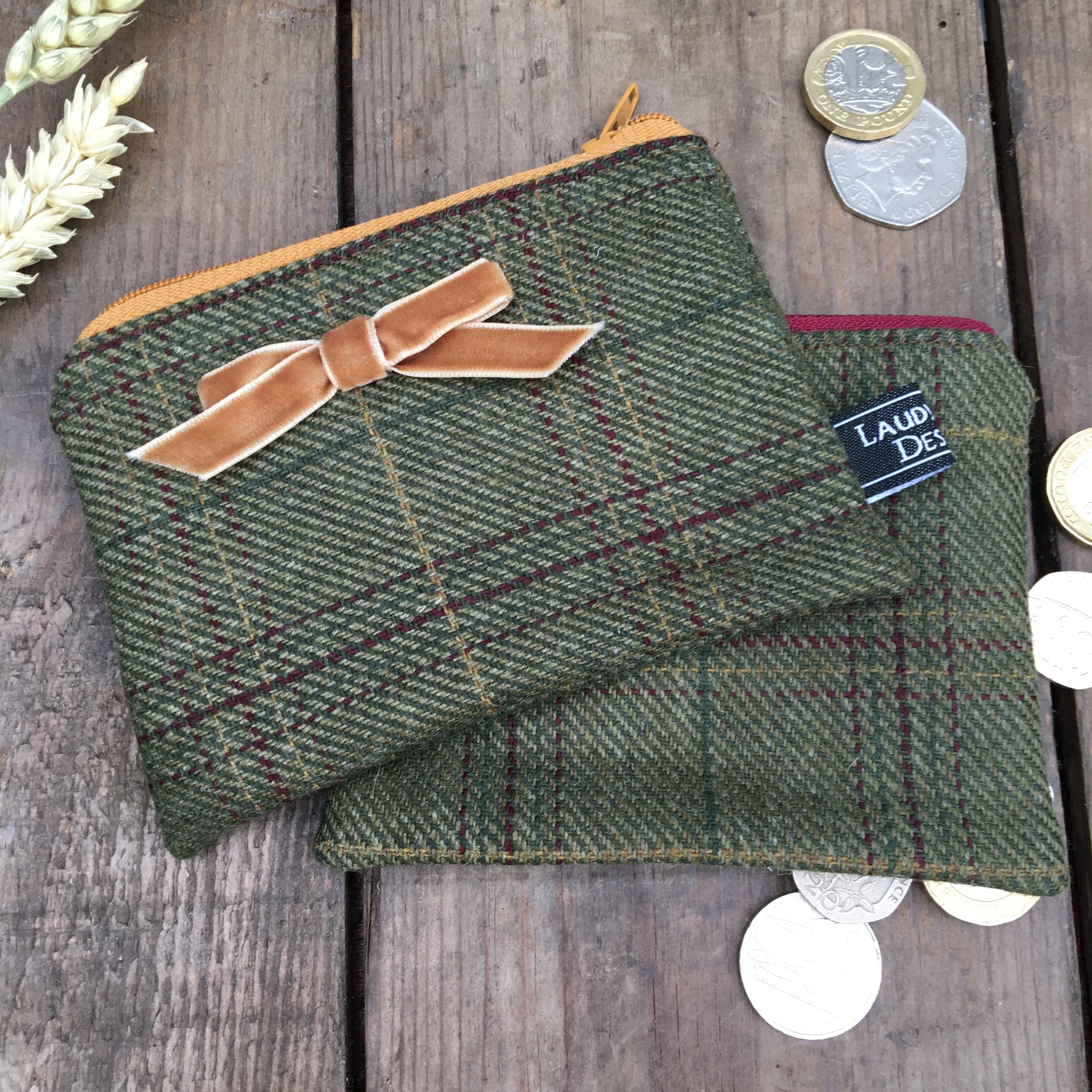ESME Green Check Purse
