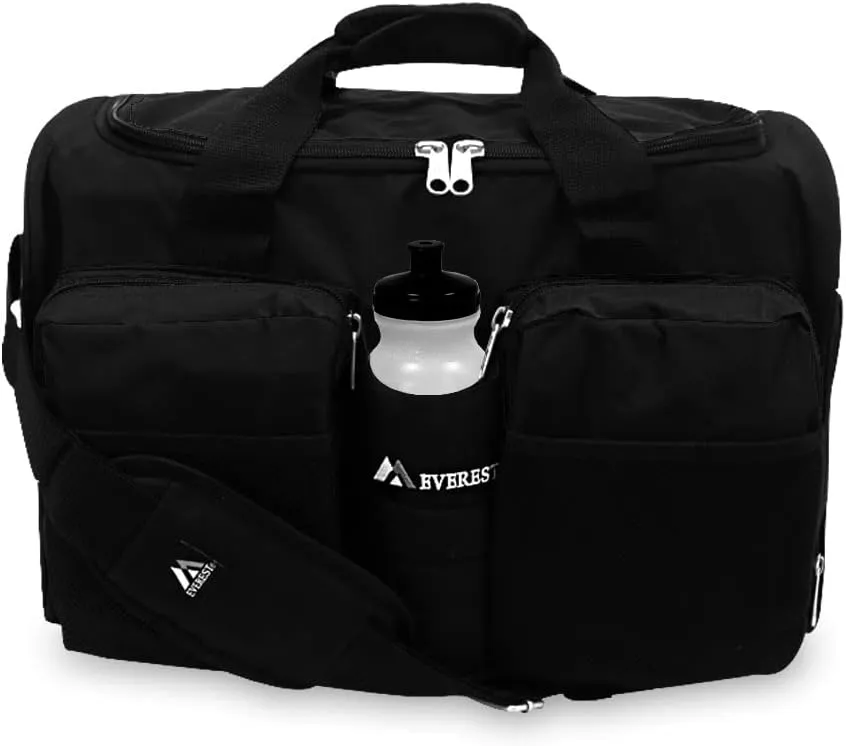 Everest Gym Bag with Wet Pocket, Black